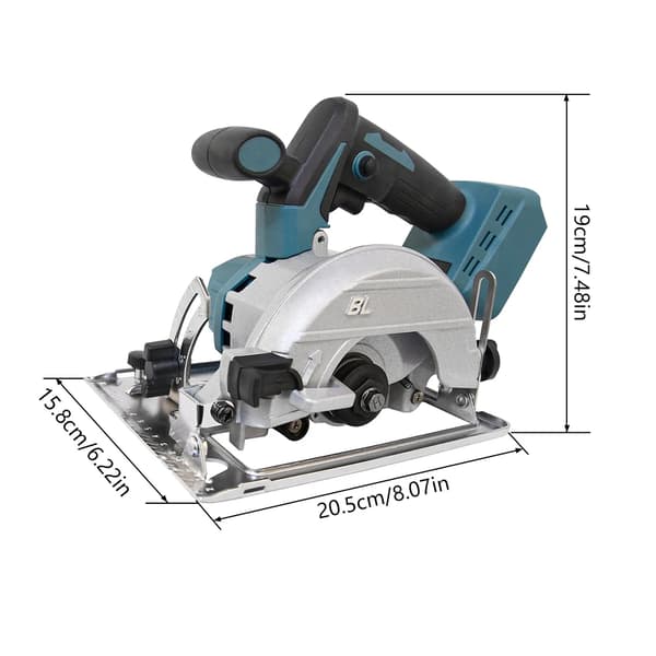 Cirkelsav, Børsteløs Motor, 125mm Klinge,EU