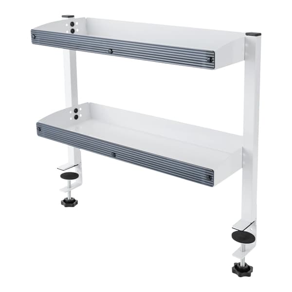 Skrivbordshylla, Klämmontering, Platsbesparande Design,VIT
