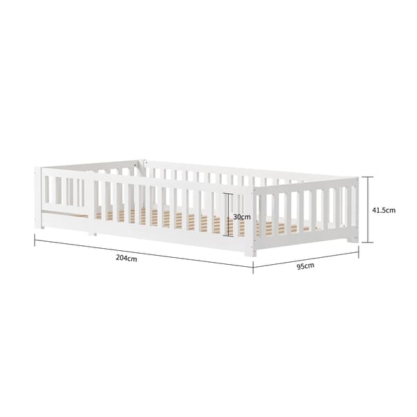 Gulv seng, Montessori stil, solid fyrretræ,90x200cm