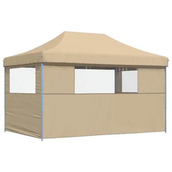 Pop-Up Telt, 3 Sidevægge, Bærbart Skur,Beige