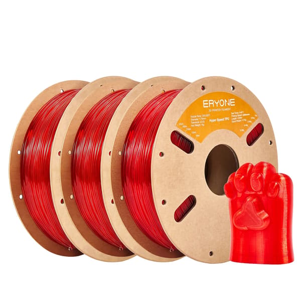 3D-printer filament, TPU-material, fleksibel og holdbar,HS-TPU KlarRød