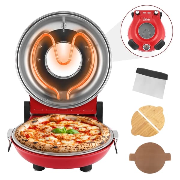 Pizzamager, keramisk sten, 1200W effekt,RØD-LMC