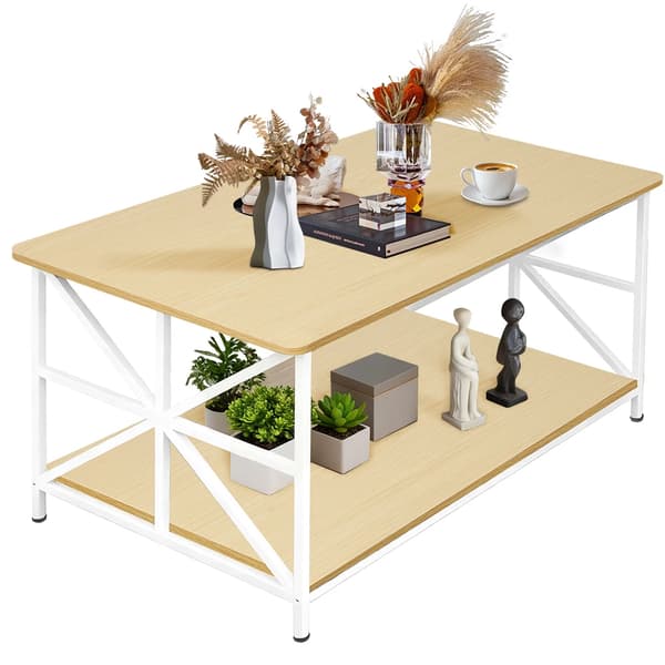 Kaffebord, Dobbelt-Niveau Opbevaring, Moderne Design,2