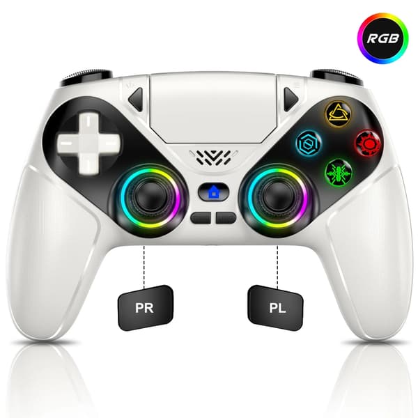 Spelkontroll, RGB-belysning, Programmerbara knappar, RGB Vit