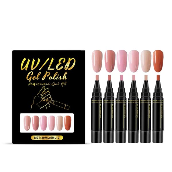 Gel Nagellack Pen Set, Allt-i-ett Design, Långvarig Formel,A02
