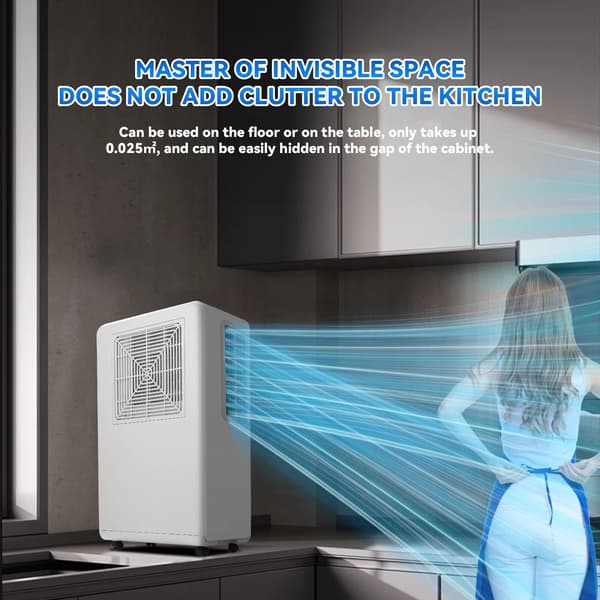 Bærbar Aircondition, Kompakt Design, Stille Drift,HVID