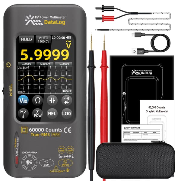 Digital multimeter, 60000 räkningar, AC/DC effektmätning,S600A