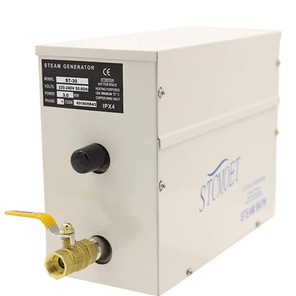 Dampgenerator, Digitalt Betjeningspanel, Rustfrit Stål Design,3KW