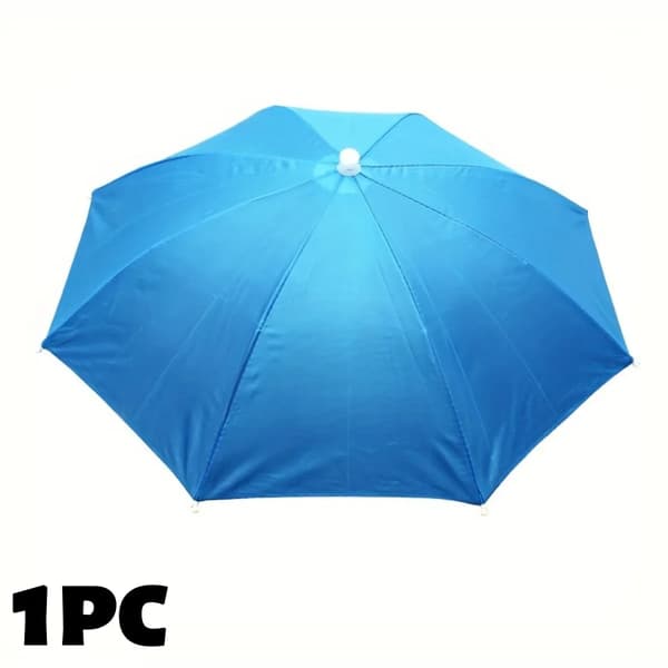 Udendørs Parasol, Sol- og Regnbeskyttelse, Sammenklappeligt Design,8K-a, jern-a, Blå 1stk