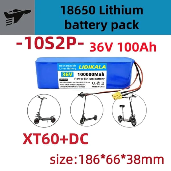 Lithium-ion batteripakke, 100Ah kapacitet, intelligent BMS,XT60-DC