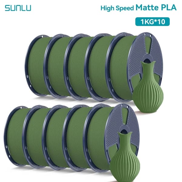 PLA Filament, Hög hastighet utskrift, Trasselfri design,HSMPLA Olivgrön