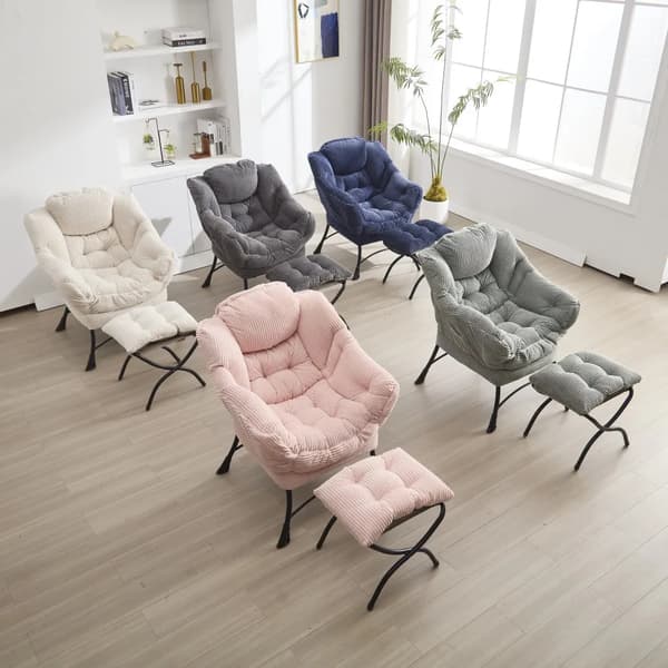 Chaiselong, Klädd Tyg, Modern Design,CQY-grå