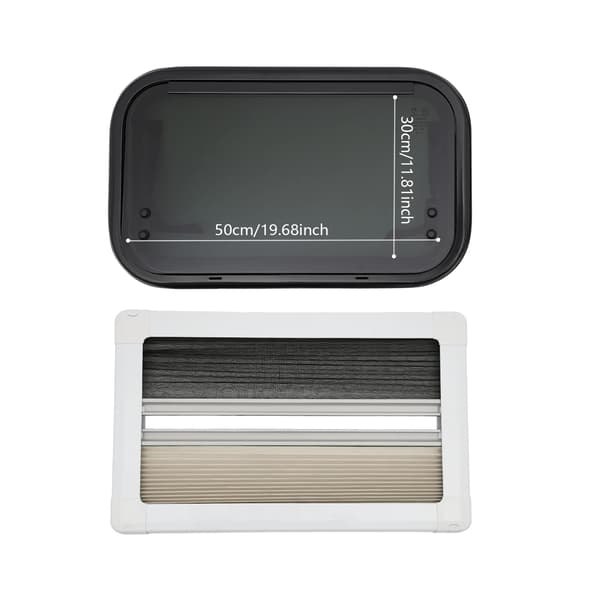 RV-fönster, skjutdesign, insektskydd,Beige
