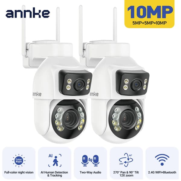 PTZ-kamera, 12X optisk zoom, dubbellins, 2PCS