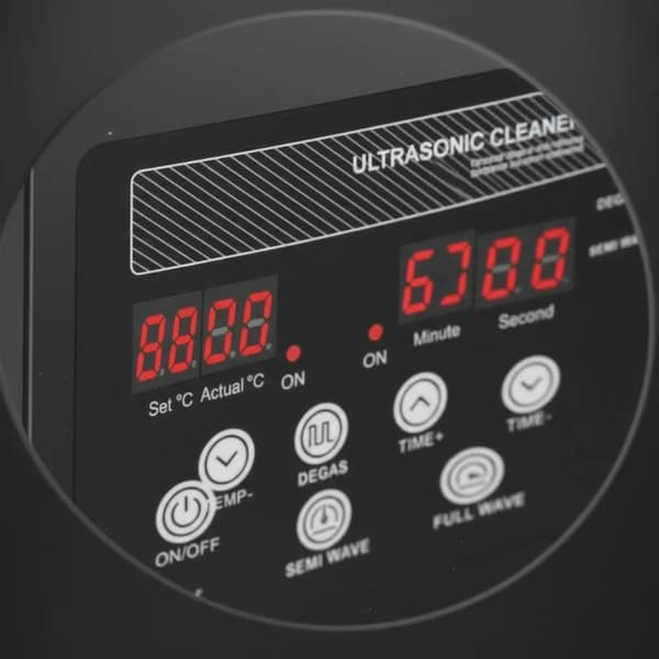 Ultralydsrenser, 2 Liter Kapacitet, Digitale Kontroller,sort