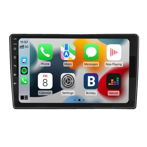 Bil Multimediaafspiller, Navigationssystem, Stemmestyring, kompatibel med Universal,2-64G-MIC-AHD, Quad Core-d