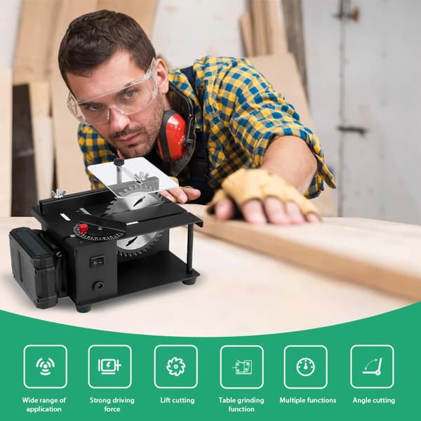 Bordssåg, Hög Effekt, Kompakt Design,1 batteri, EU