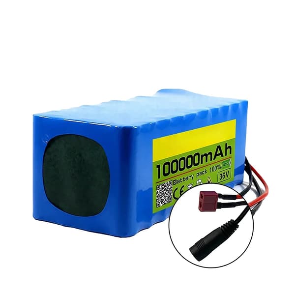 Litiumjonbatteripack, 100Ah kapacitet, E-cykelkompatibilitet, T-kontakt-DC