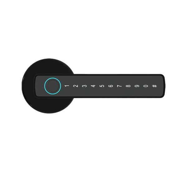 Smart Dörrlås, Fingeravtrycksåtkomst, Bluetooth-anslutning,M5 Tuya Svart