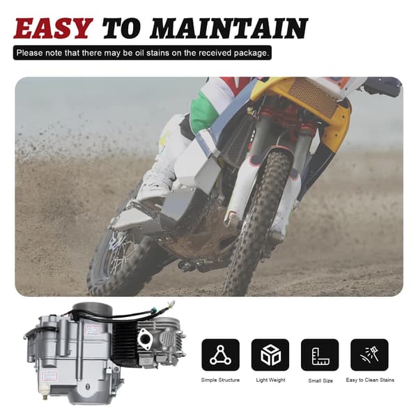 Motor, 125CC, 4-takt,Silver