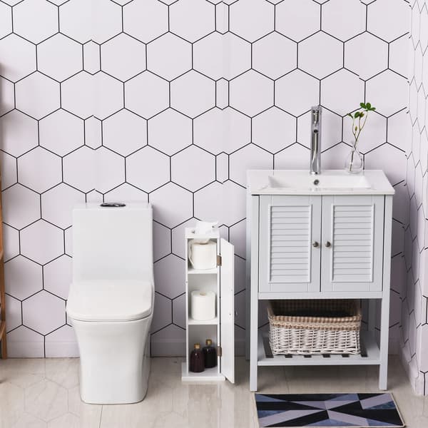 Badeværelsesskab, Pladsbesparende Design, Moderne Æstetik,HVID