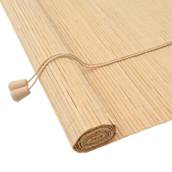 Bambu Rullgardin, 120 cm x 220 cm, UV-skydd, Snörelsesystem, Modern Design, Inomhusbruk