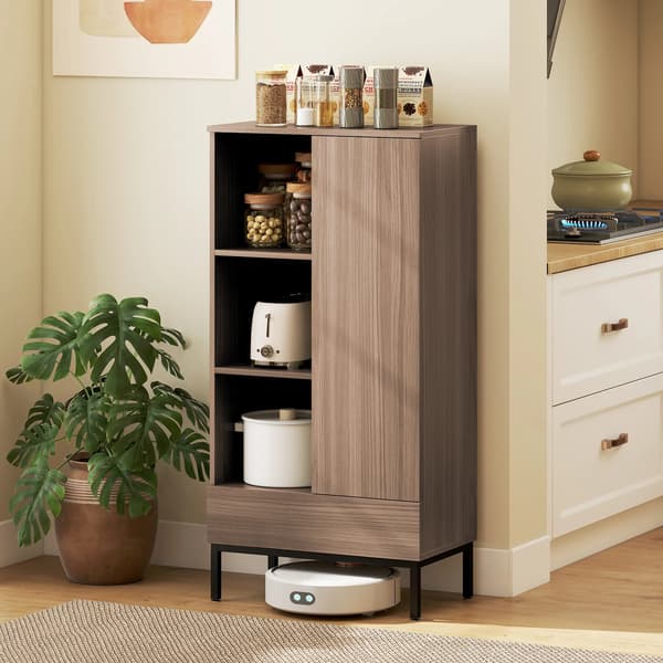Vardagsrumsskåp, Minimalistisk Modern Design, Mångsidiga Förvaringslösningar, Kaffe