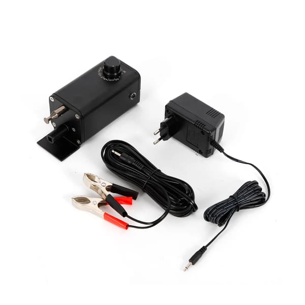 BBQ Grill Motor Kit, Justerbart Moment, Kompakt Design,EU stik, sort