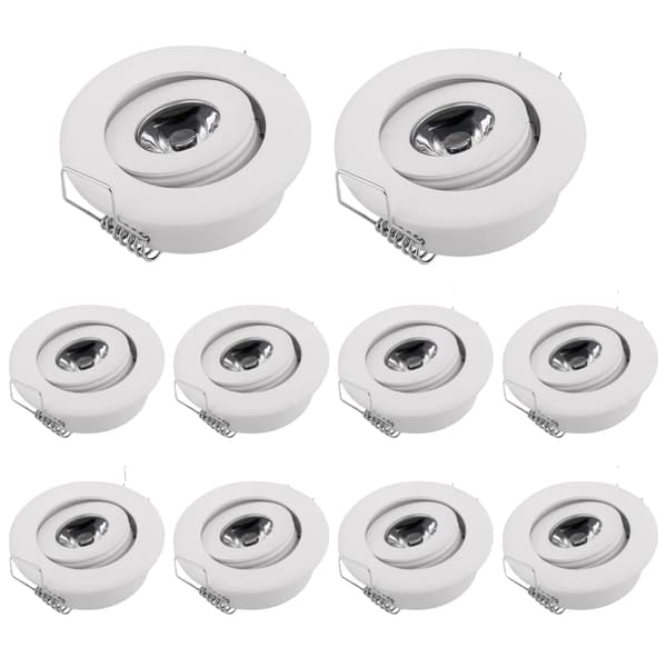 Spotlight, Energi Effektiv, Slankt Design,3W 3000K-a, 10PCS Hvid