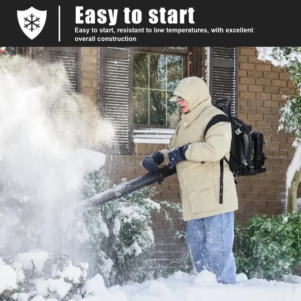 Plænepleje Blæser, 63CC Benzindrevet, Ergonomisk Design,Sort
