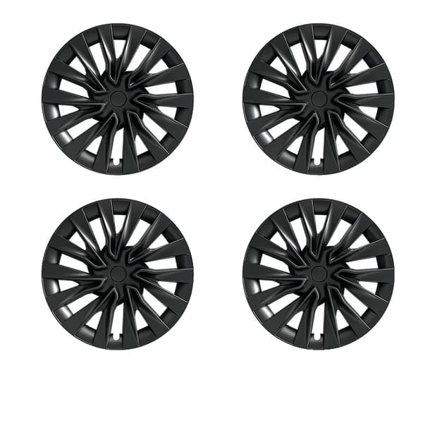 Hjulskærme, ABS-materiale, passer til Tesla Model 3,Turbine Stil Sort, Tesla-a, Model 3-a