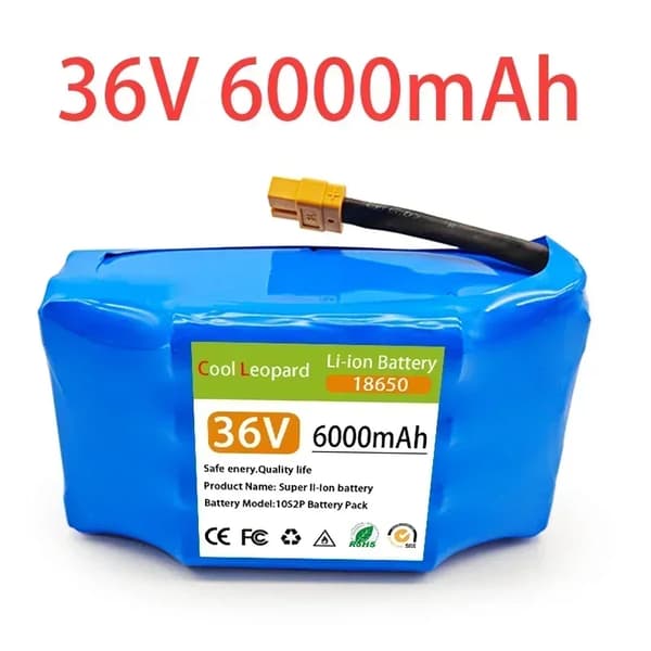 Akku, 6000 mAh kapasiteetti, 36 V jännite, 36 V 6000 mAh