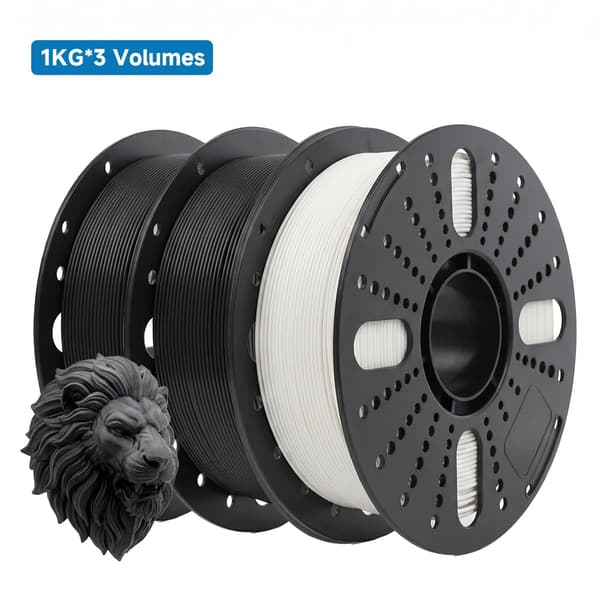 3D Printer Filament, PETG, 1,75 mm Diameter,PETG-2BK-1WT