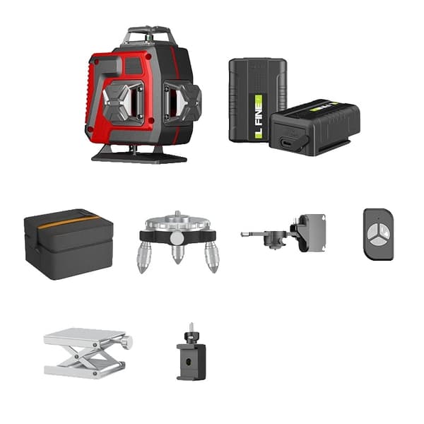 Laser level, self-leveling function, 360-degree visibility, No tripod