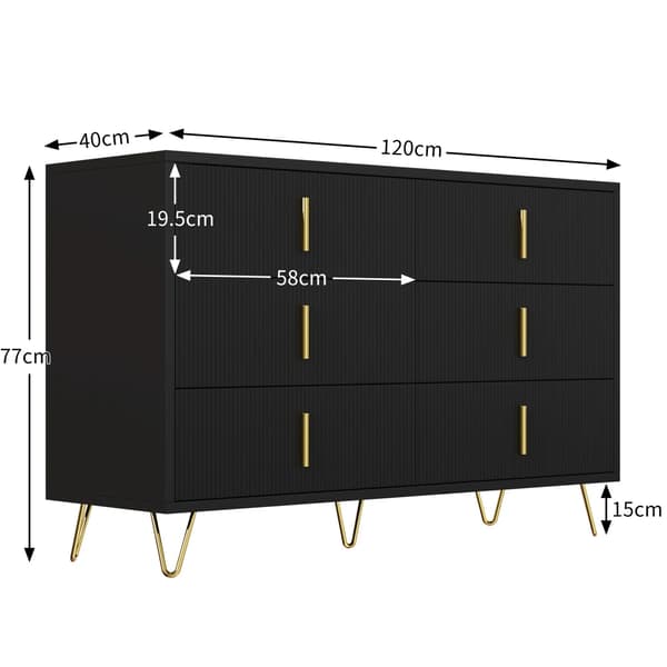 Sidobord, Modern Design, Gott om Förvaring, svart