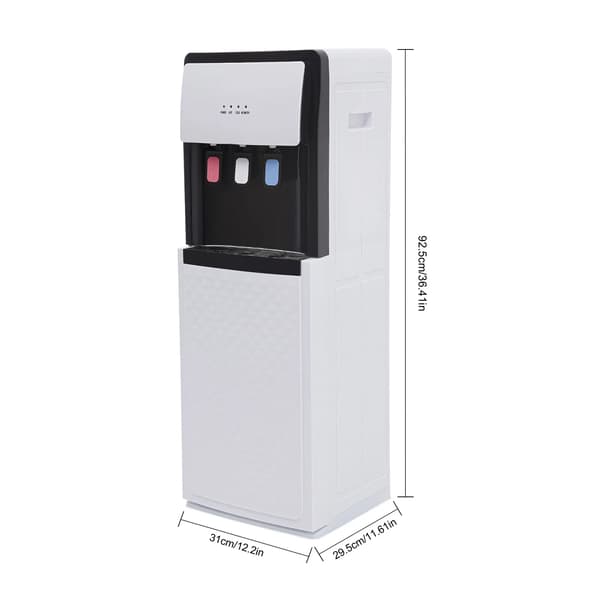 Vattenautomat, Bottenlastad, Varma och Kalla Temperaturalternativ,VIT
