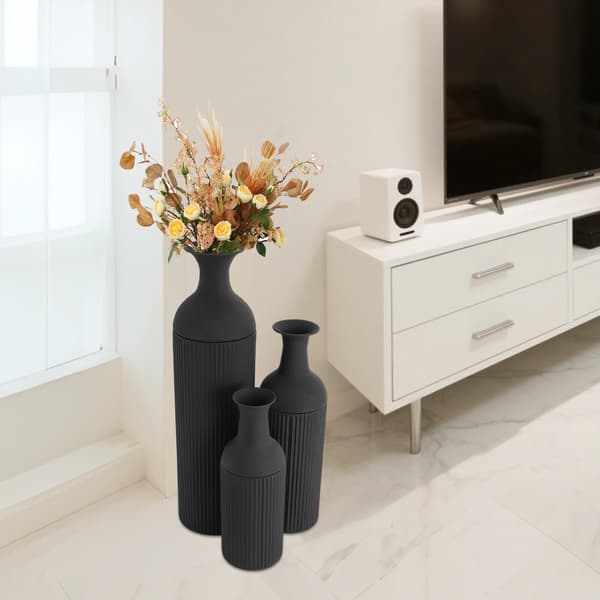 Blomkrukor, Elegant Design, Hållbart Material,svart