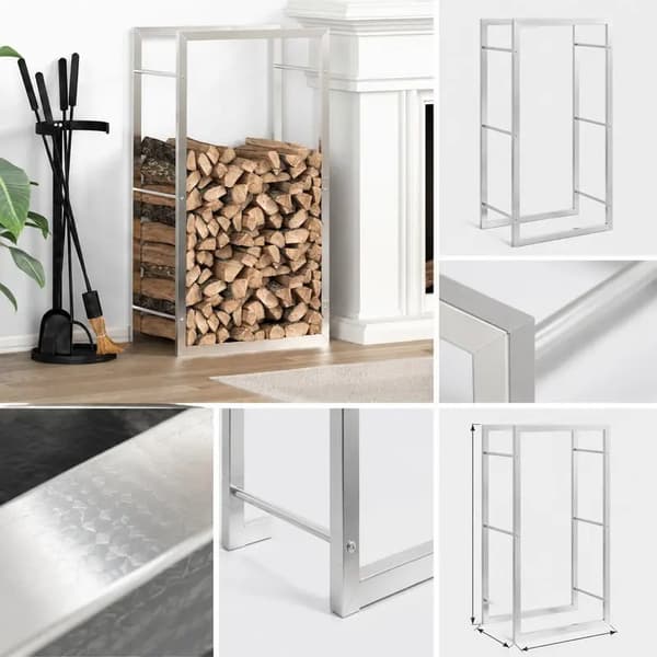 Vedställ, Tungt Design, Inomhus Utomhus Användning,Silver