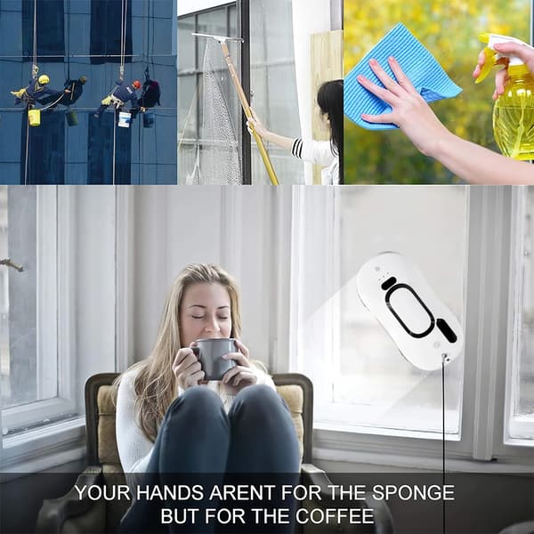 Fönsterputsrobot, Automatisk Vattenspray, Intelligent Kantdetektering,A et