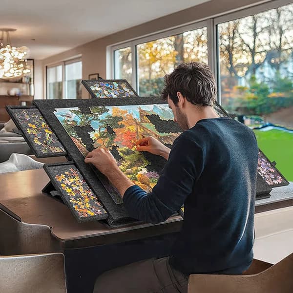 Puslespilbræt, Bærbart Design, 6 Sorteringsskuffer,1000PCS