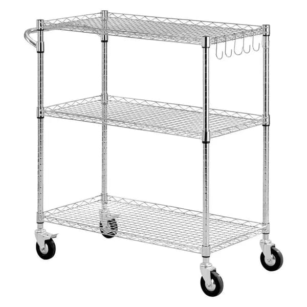 Værktøjsvogn, Heavy Duty Stål, Justerbart Rullende Design,Rød