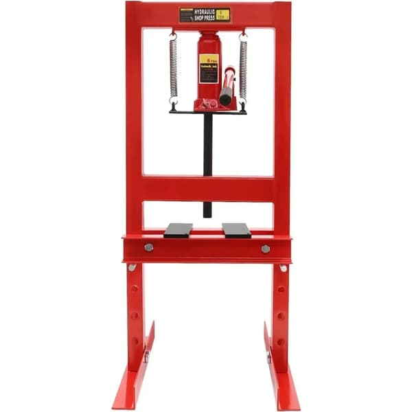Verkstadspress, Hydraulisk Lyft, Justerbar Höjd,Röd