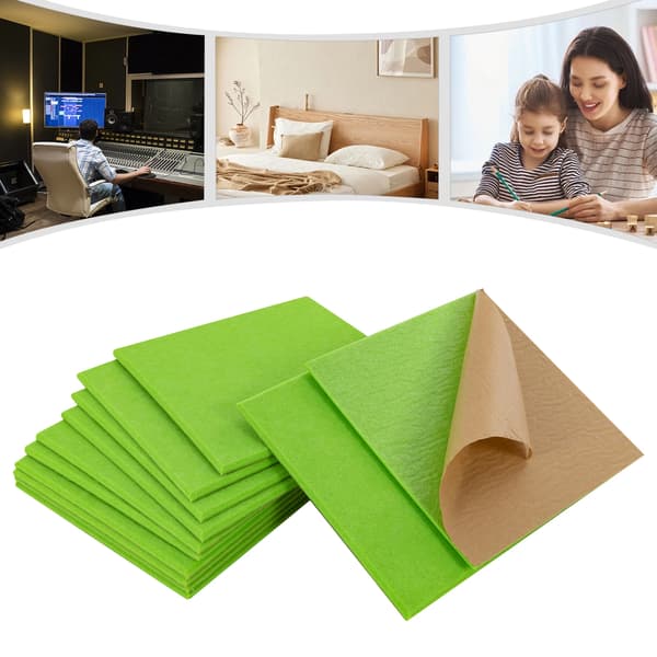 Ljudisolerande paneler, polyesterfiber, modern design,Grön