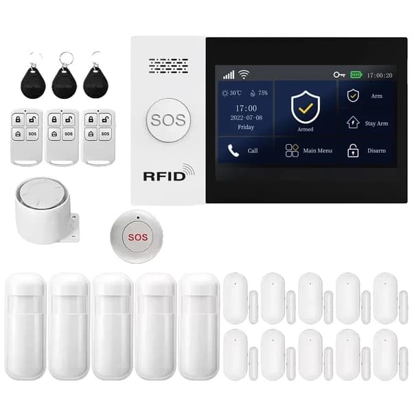 Smart Alarm System, Trådløs Forbindelse, Real-Time Notifikationer,2G WiFi Kit F