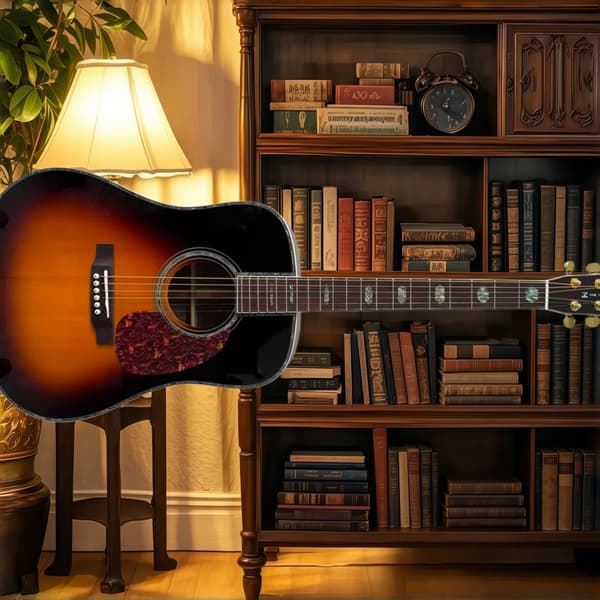 Folk Guitar, Rosenwood Greppbräda, Fast Bro,GUL