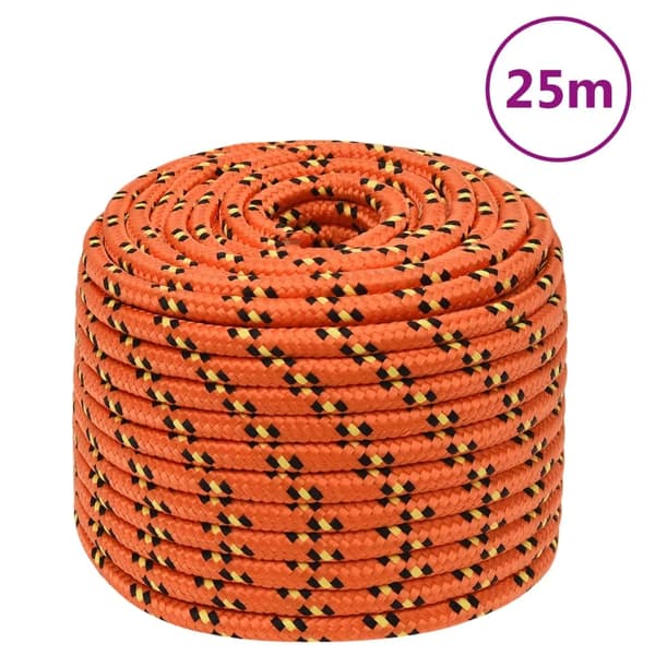 Båtrep, 25 m längd, hög hållfasthetsmaterial,Apelsin