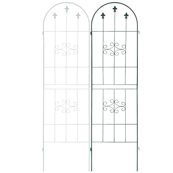 Trädgårdsgaller, Pulverlackerad Stål, 180 cm x 50 cm, 2 Stycken, Stöder Olika Växter, Lätt Installation