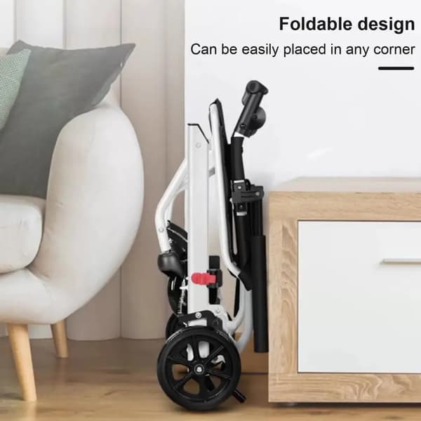 Sammenklappelig kørestol, letvægts carbonstålramme, ergonomisk design,A