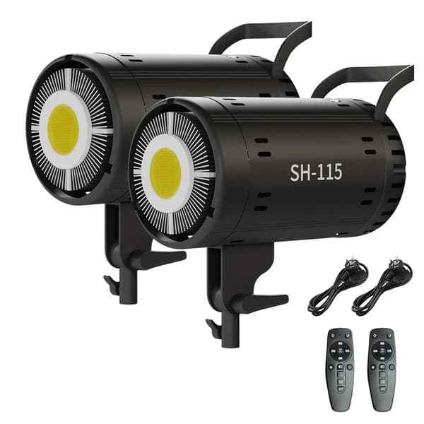 Fotografi Lyskits, Justerbart Stativ, Dobbelt Strømkilde,2PCS NY 115W