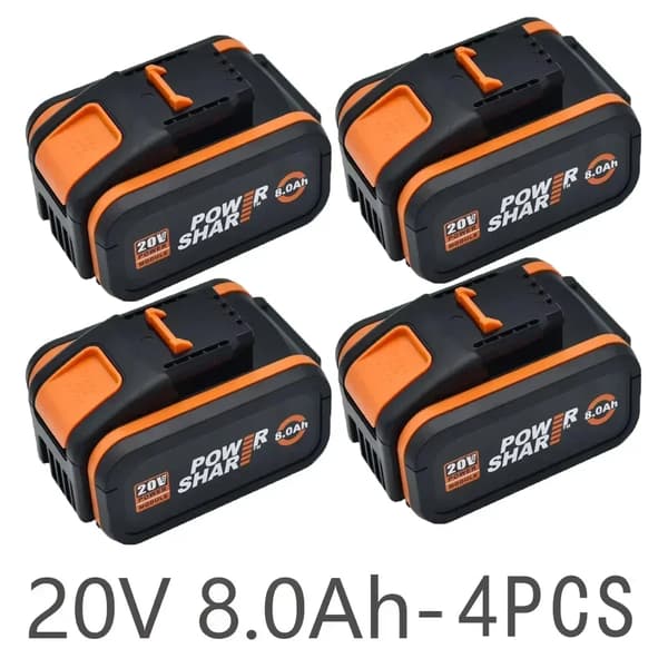 Batteri, 20V, 8.0Ah kapacitet, Worx 8AhX4